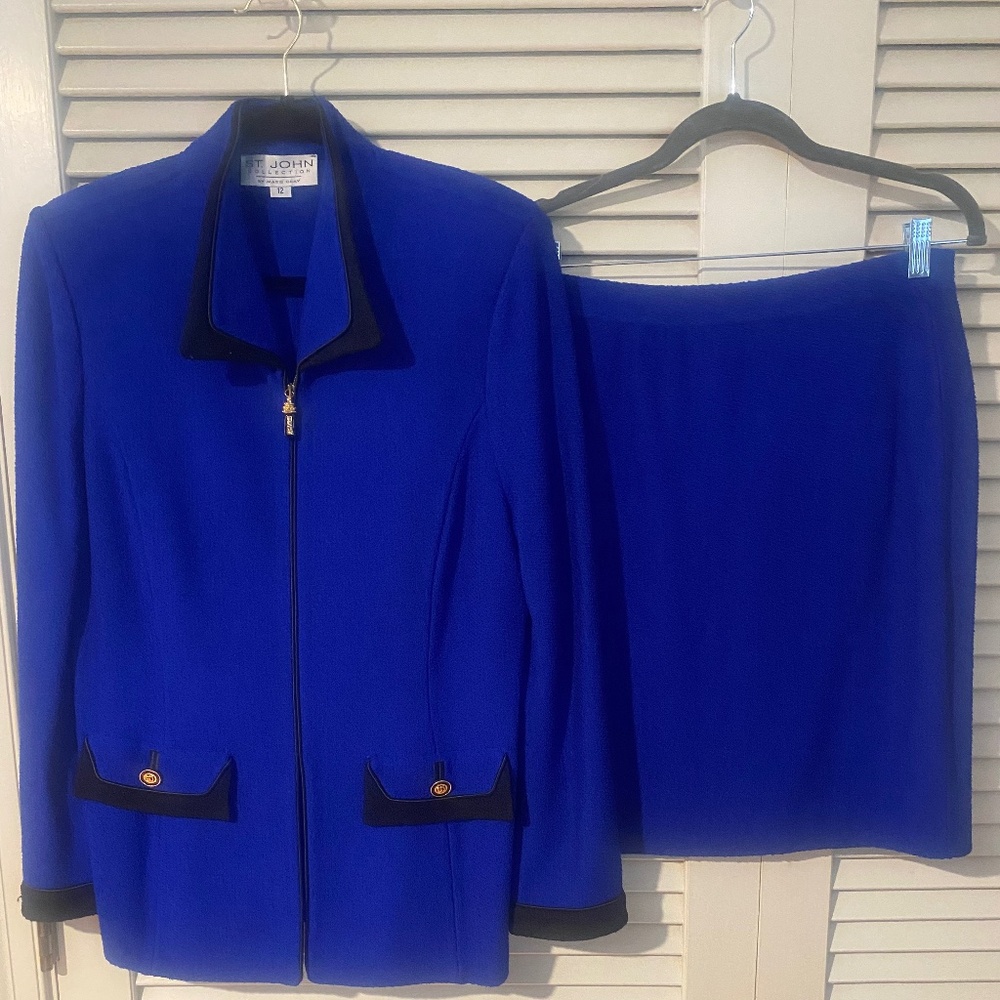 St John Collection Royal Blue ~  Jacket (12)/Skirt (8)